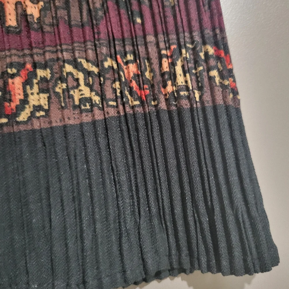 Norton McNaughton Vintage Accordion Ikat Style Pencil Midi Skirt Free Size - Picture 7 of 10